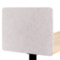 2-Pack Felt Desk Dividers, Clamp-On Privacy Panels, 40 x 60 cm, Oatmeal - image 1