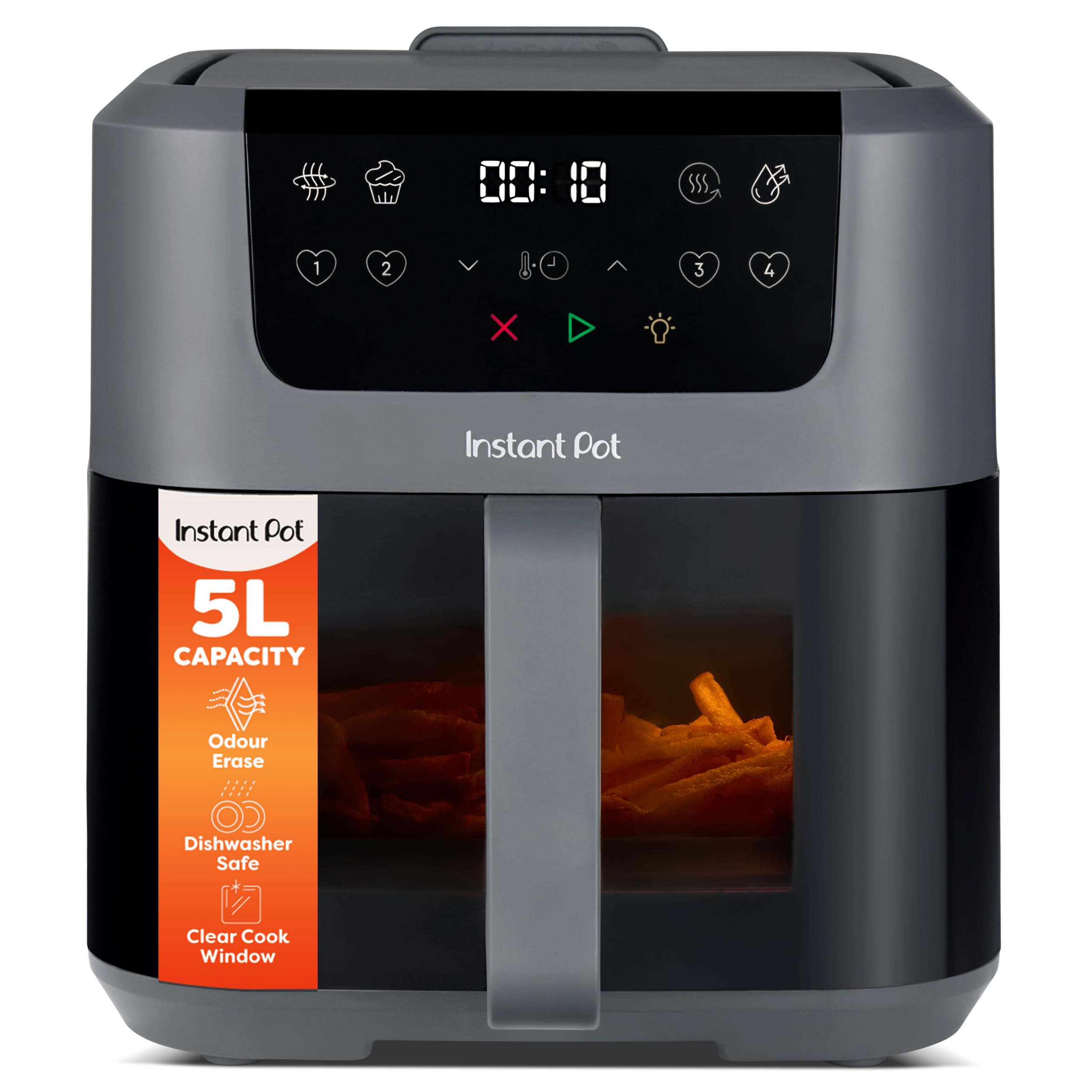 Instant Pot Vortex Compact 4-in-1 Air Fryer – 5L Truffle Grey Basket