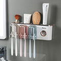 iHave Wall Mounted Toothbrush Holder with Toothpaste Dispenser | 3 Cups