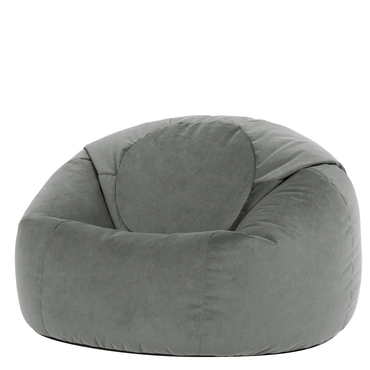 icon Kingston Velvet Bean Bag with Filling Included, Grey - image 1