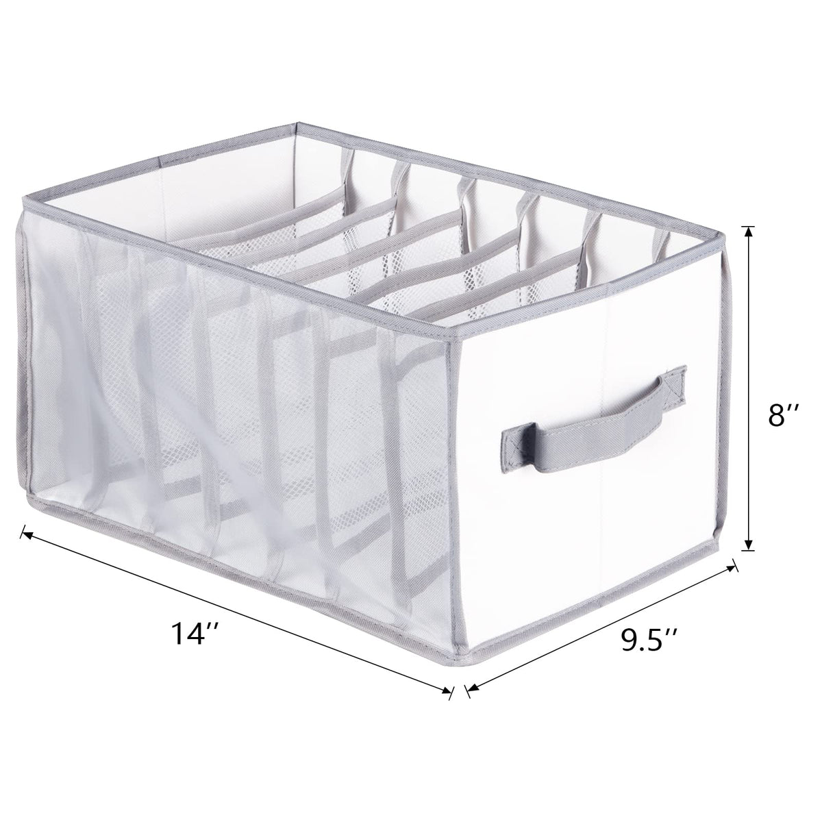 Univivi Large Clothes Drawer Organiser, 7 Grids, 4 pack - image 2