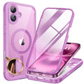 Miracase iPhone 16 Magnetic Case with Screen Protector - Pink