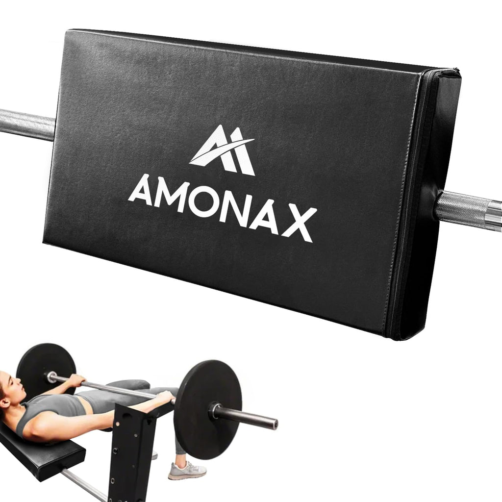 Amonax Hip Thrust Bench Back Pad - Extra Thick Foam Barbell Support