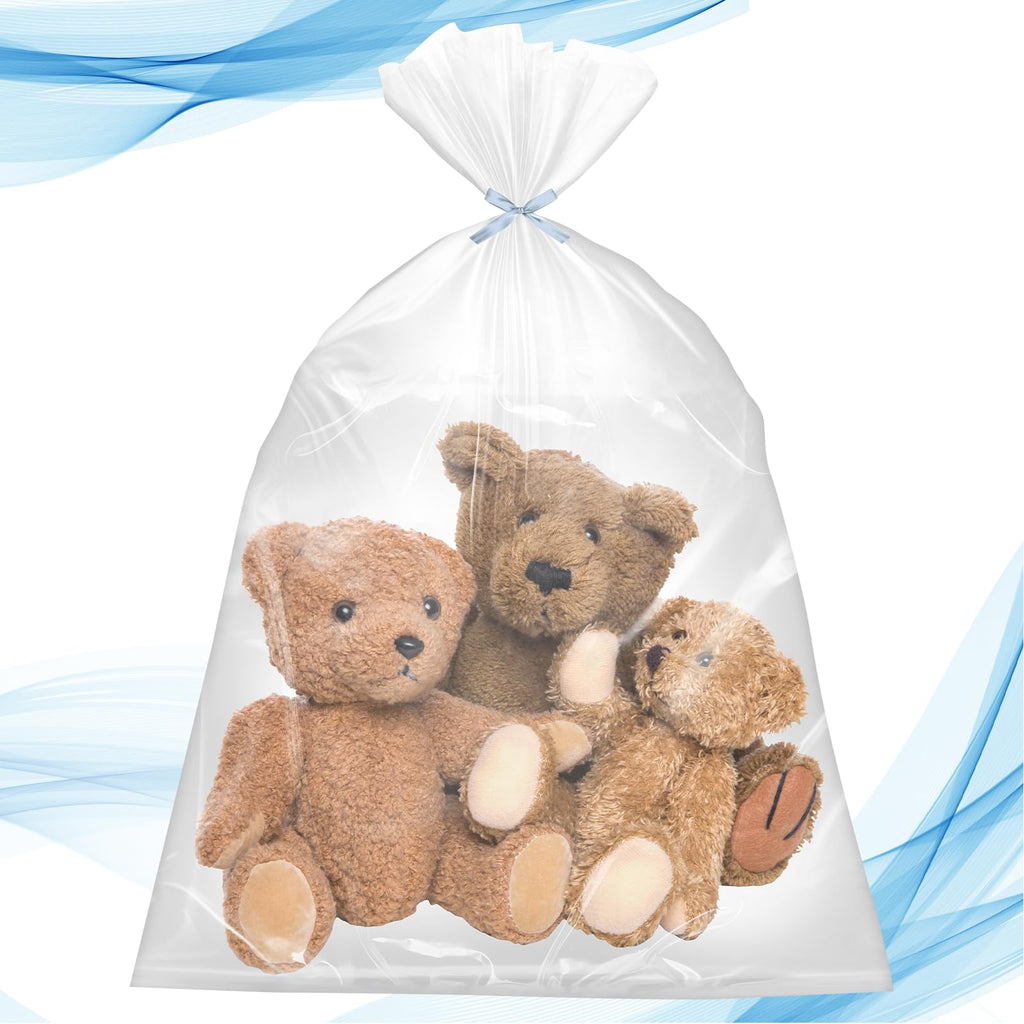 Extra Large Clear Plastic Storage Bags, 6 pcs Flat Large Plastic Bags - image 4