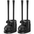 Jolof Store 2-in-1 Toilet Plunger and Brush Set with Ventilated Holder
