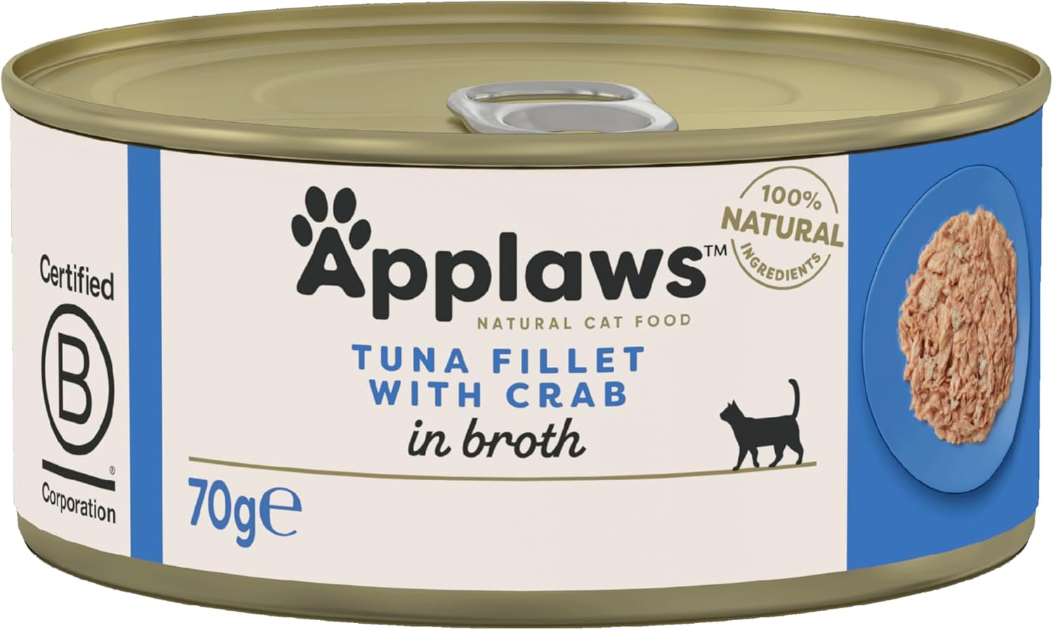 Jolof Store Natural Wet Cat Food – Tuna with Crab, 70g (Pack of 24)
