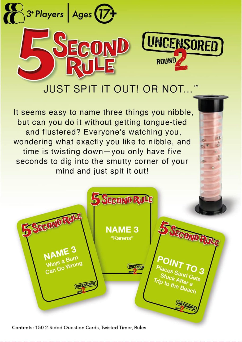 5 Second Rule Uncensored Round 2 – Adult Party Card Game by Snaps
