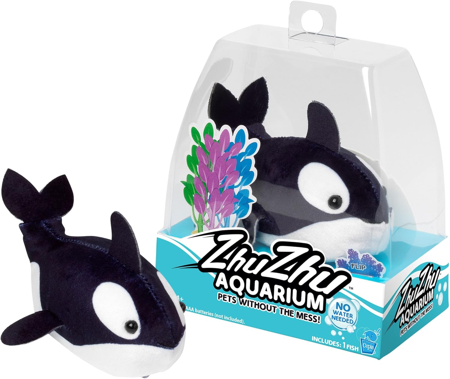 Zhu Zhu Fish by Snaps – Interactive Electronic Plush Land Swimming Toy
