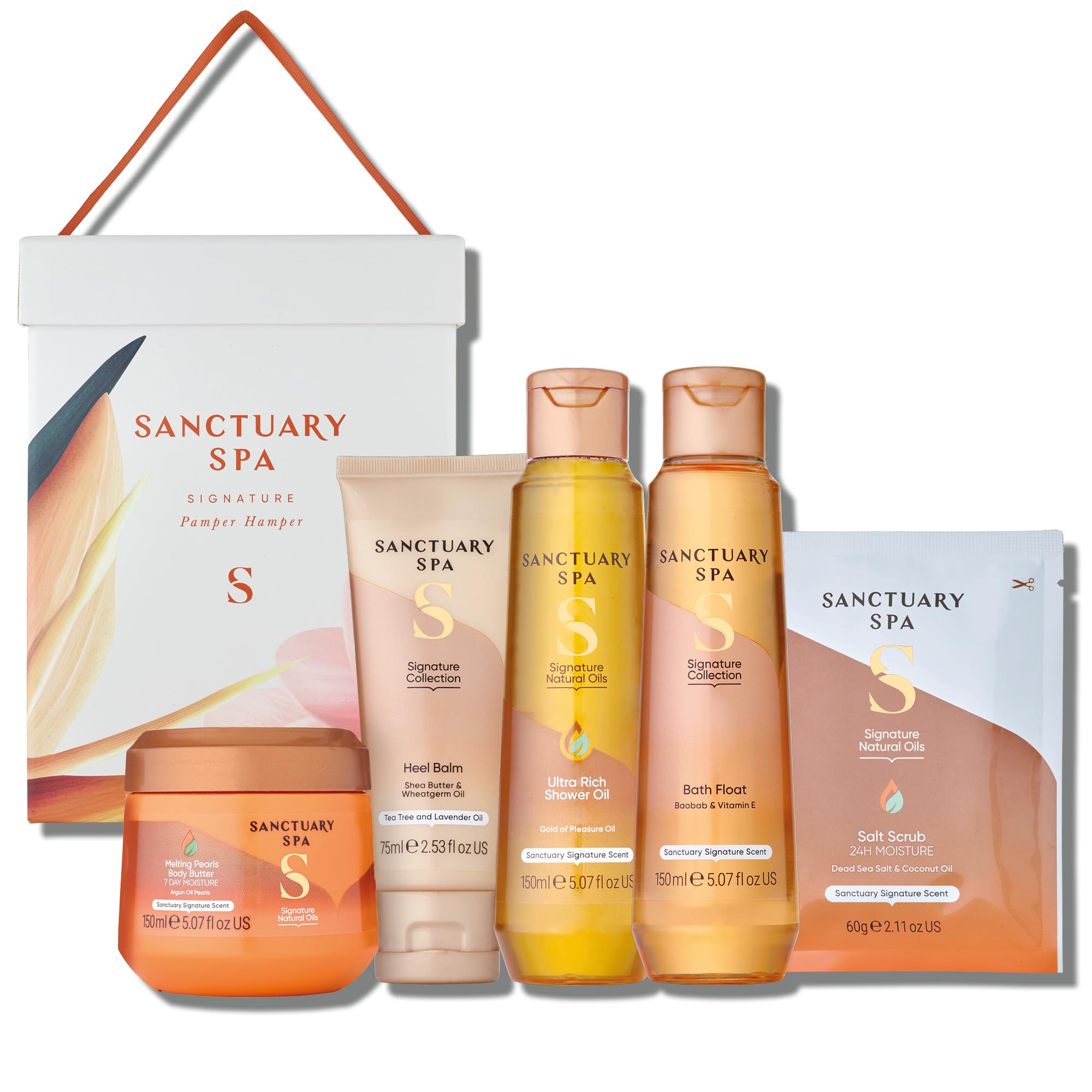Sanctuary Spa Signature Pamper Hamper – 5-Piece Vegan Bodycare Gift Set
