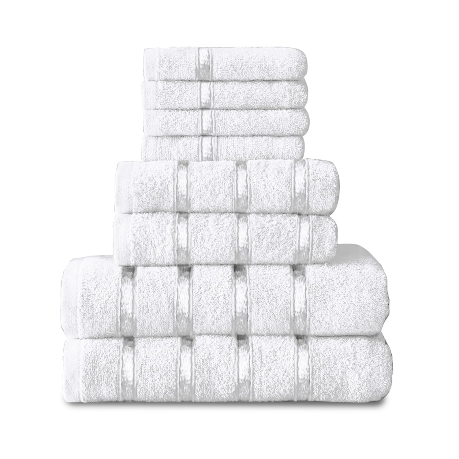 GC Gaveno Cavailia 8 Piece Cotton Towel Bale Set - 450 GSM White