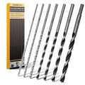 TOOLMAYS 7-Piece Extra Long Wood Drill Bit Set (230mm) for Hardwood