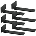 8-Inch Industrial Metal Floating Shelf Brackets, 6-Pack