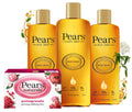 Pears Body Wash 3x250ml & Pomegranate Soap 100g - Moisturizing Bundle