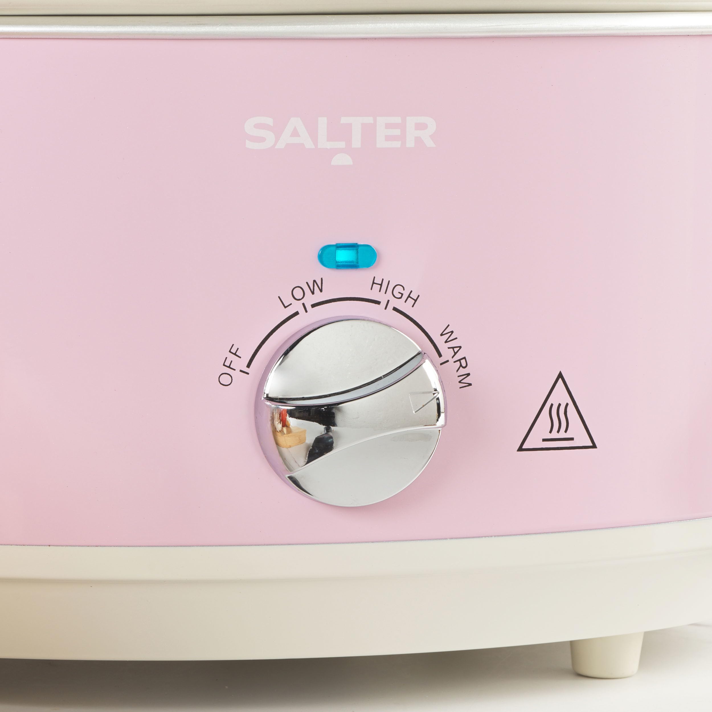 Salter Retro 6.5L Slow Cooker – Pink Ceramic Pot with 3 Heat Settings