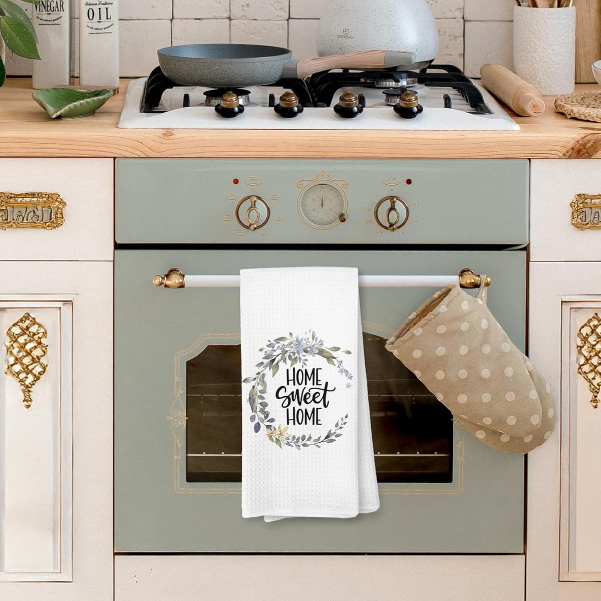 2PCS New Home Gifts Ornament Kitchen Towel House Warming Gifts White