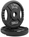 Signature Fitness 25LB Cast Iron Olympic Weight Plates - Pair