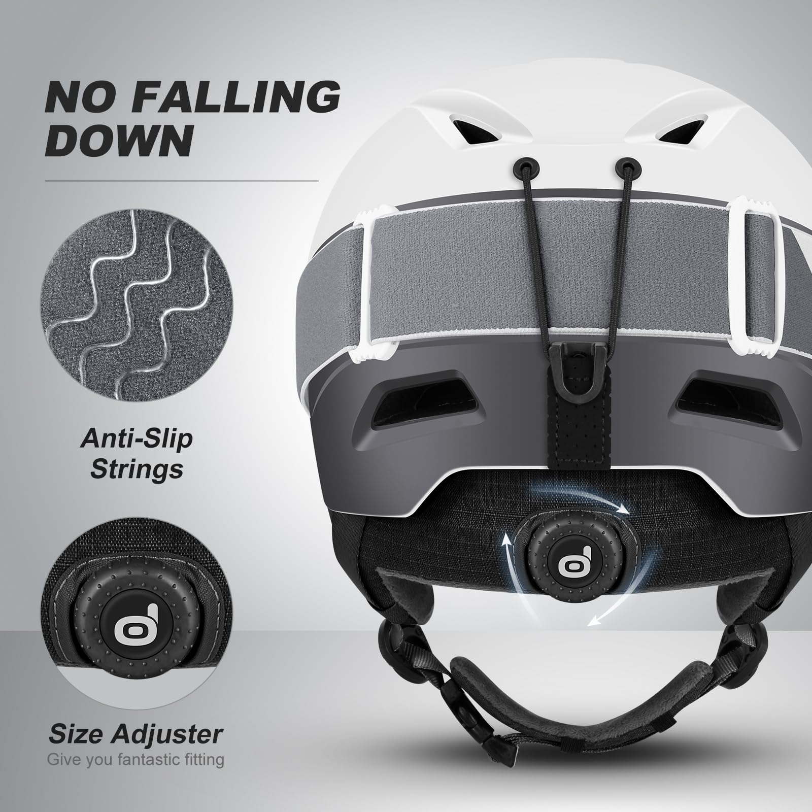Odoland Ski Helmet and Goggles Set – Adjustable Snow Gear for Adults