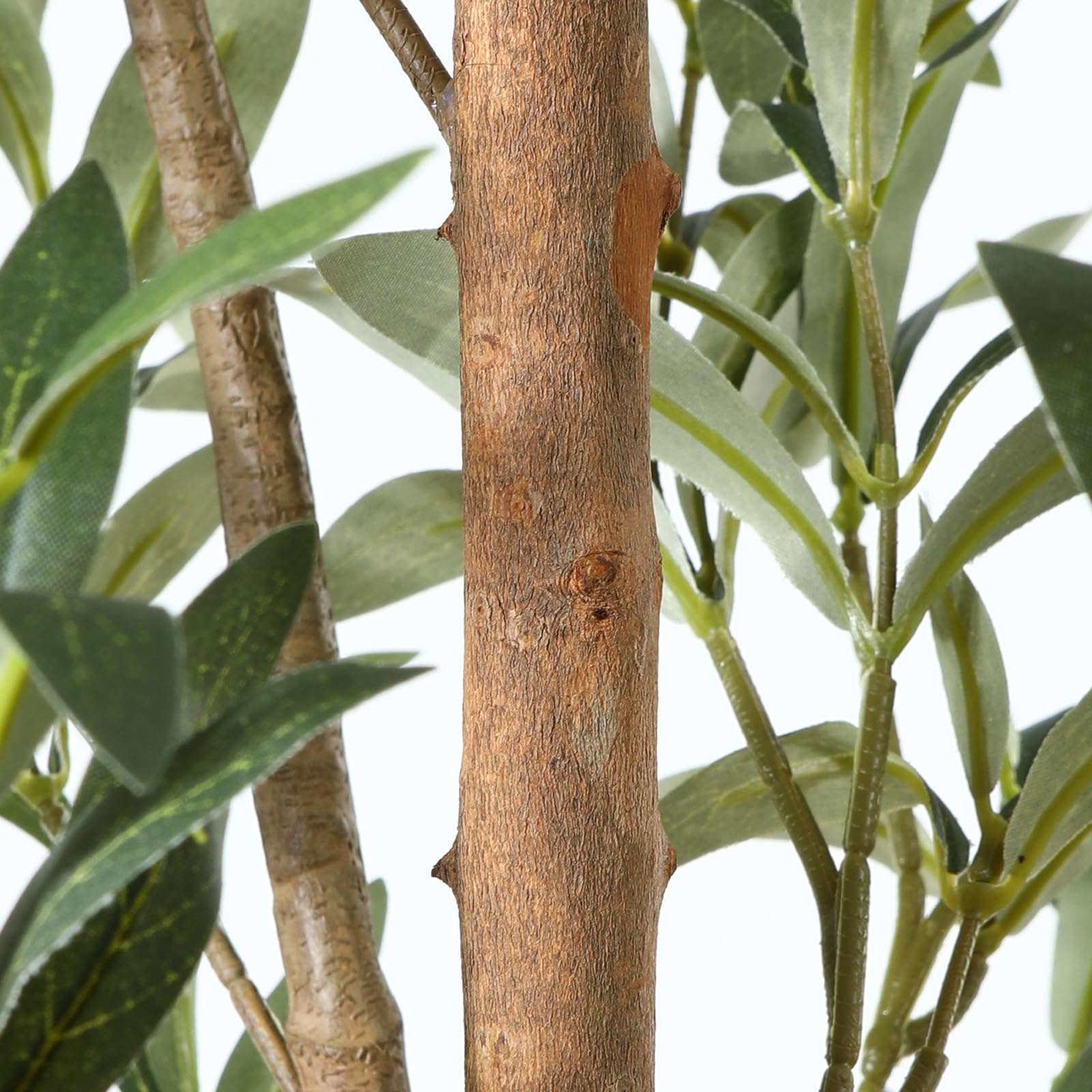 Fopamtri Artificial Olive Tree | 120cm Faux Silk Plant with Wood Trunk