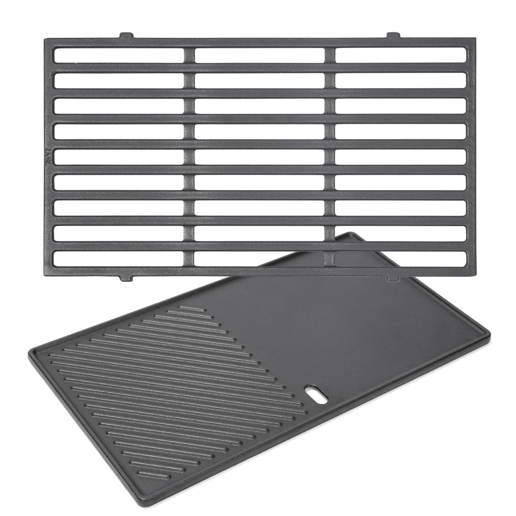 GFTIME Cast Iron Grill Grate & Griddle for Weber Spirit 200 Series