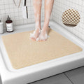 Loofah Shower Mat – 53x53cm Non-Slip Anti-Mould Beige