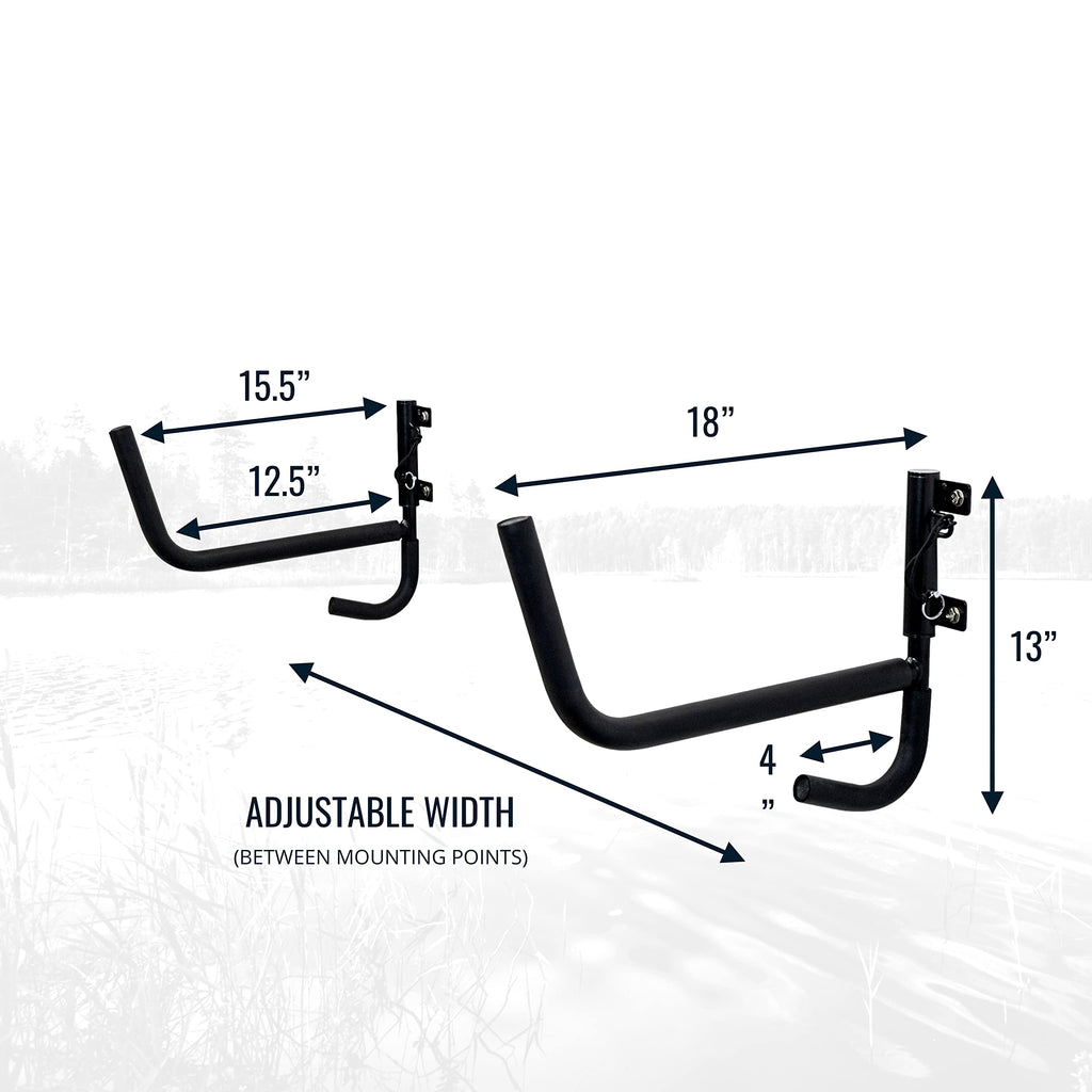 StoreYourBoard Kayak Wall Mount | Heavy-Duty Folding Rack with Paddle Hanger