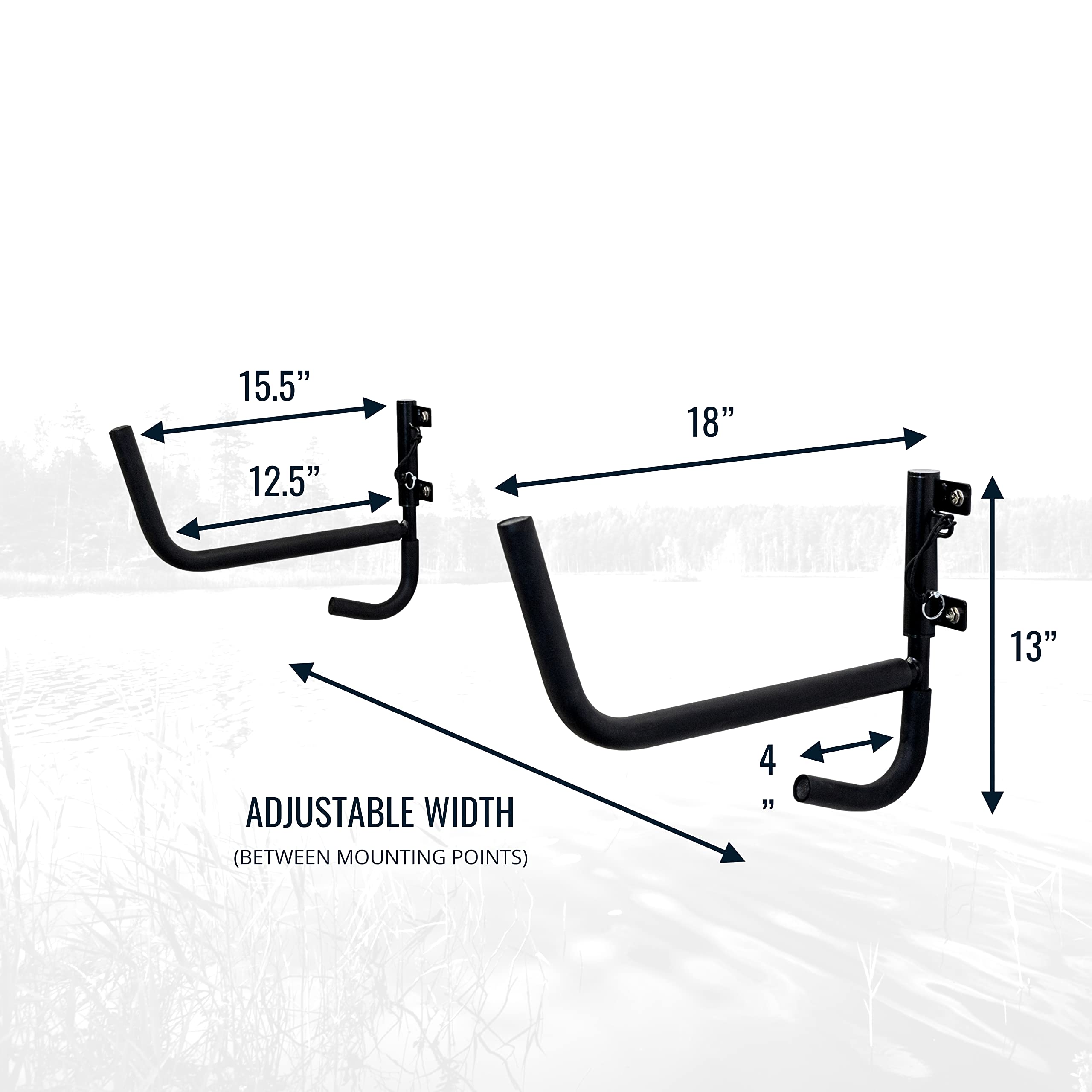 StoreYourBoard Kayak Wall Mount | Heavy-Duty Folding Rack with Paddle Hanger