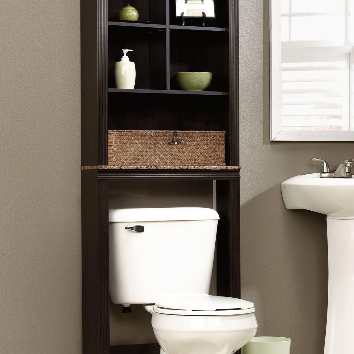 IGNPION 3-Compartment Seagrass Storage Baskets with Lid Woven Seagrass Desktop Basket Bathroom Storage Organiser Box - image 2