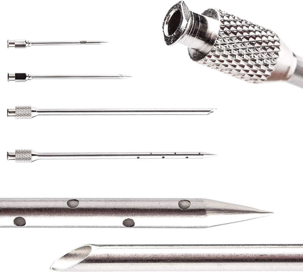 Stainless Steel Meat Injector Kit with 3 Marinade Needles
