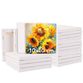 MUXHEL 20 Pcs Mini Canvas for Painting | 10x10cm Pre-Stretched Cotton Canvas