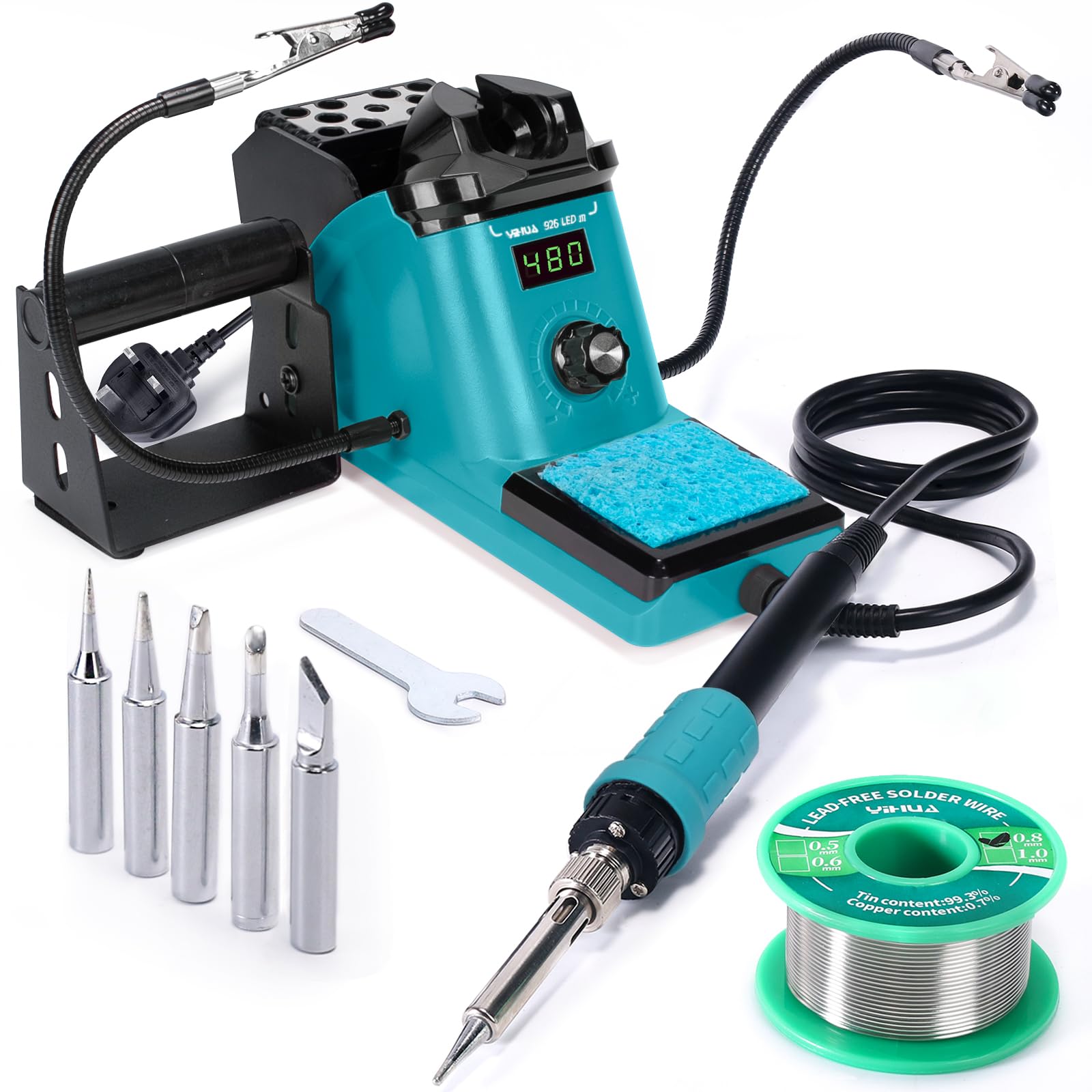 YIHUA 926LED III 60W Digital Soldering Iron Station Kit with 5 Tips