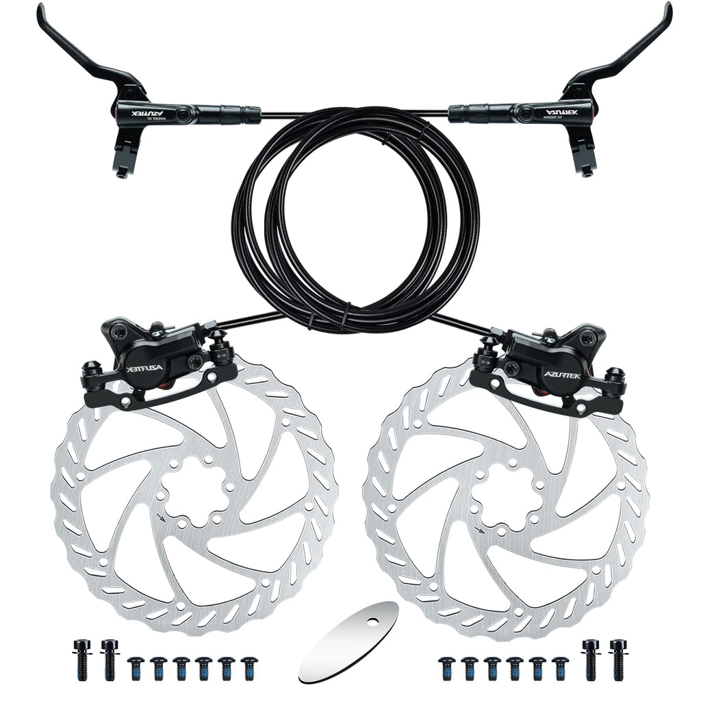 RUJOI Hydraulic Bike Disc Brake Kit - Aluminum Alloy Set with 160mm Rotors