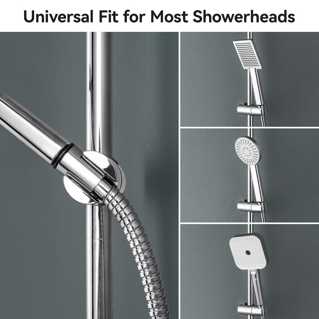 Auralum 70cm Shower Riser Rail - Adjustable 360°Swivel Shower Head Holder - Anti-Corrosion Premium Stainless Steel - image 5