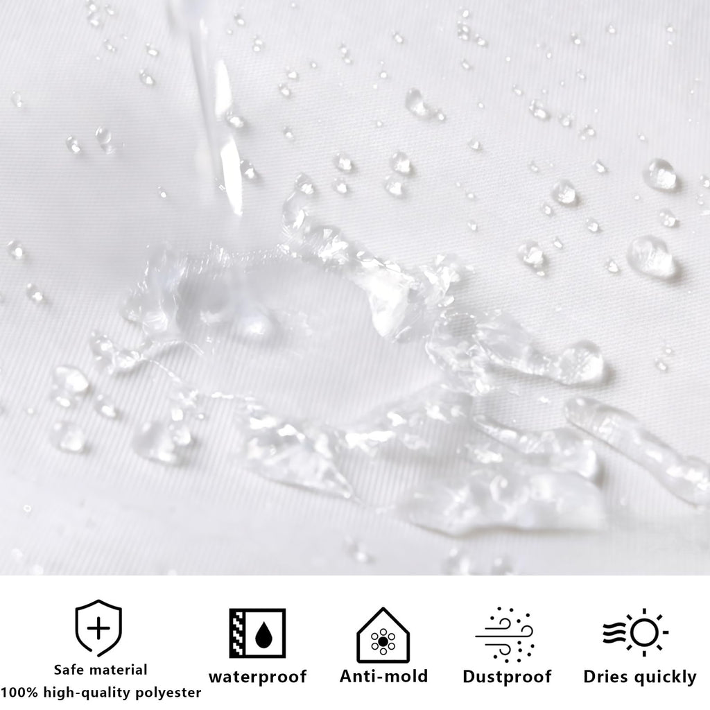 FAIRYGATE White Shower Curtain, 180 x 180 cm - image 3