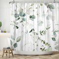 Jolof Store Eucalyptus Leaves Shower Curtain | Waterproof Polyester 180x180cm