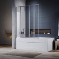 5 Panel Folding Bath Shower Screen | 1200mm Toughened Glass