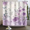 Jolof Store Purple Floral Shower Curtain | Waterproof Polyester, 180x200cm