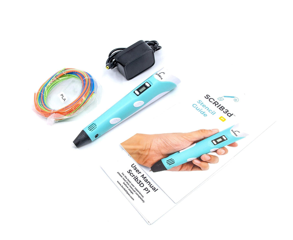 SCRIB3D P1 3D Printing Pen Kit with LCD Display and 3 PLA Filaments