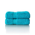 Glart Premium Terry Hand Towels - 100% Cotton, Turquoise, 2-Pack (50x100cm)