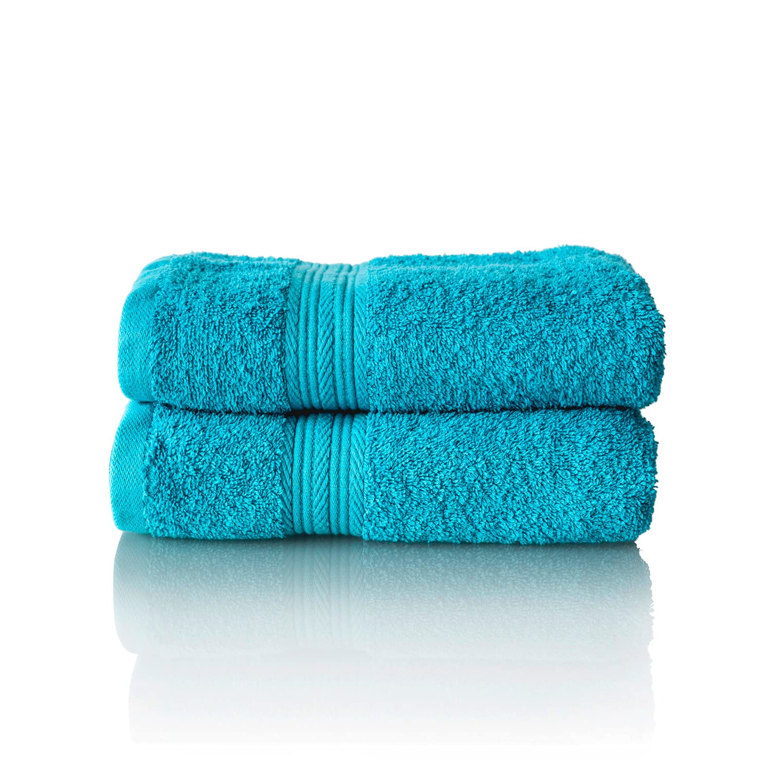 Glart Premium Terry Hand Towels - 100% Cotton, Turquoise, 2-Pack (50x100cm)