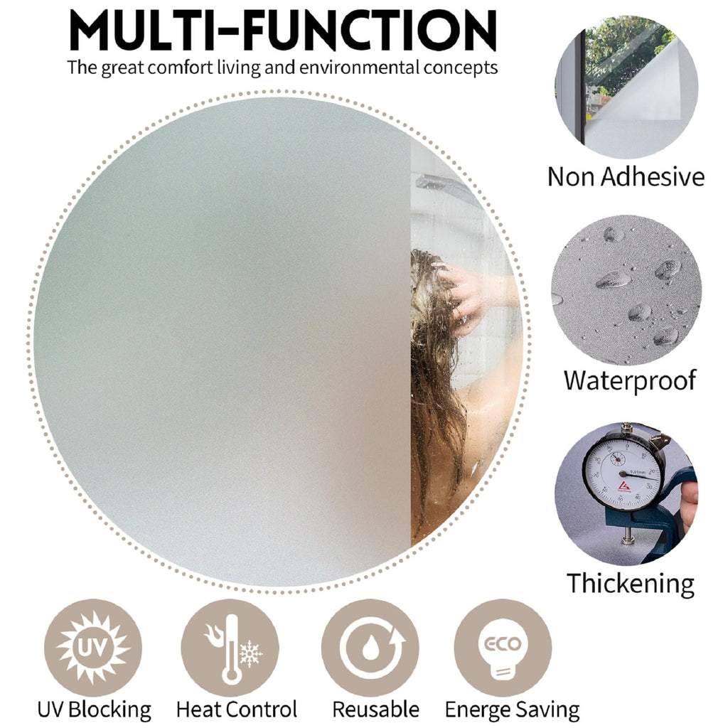 KESPEN Frosted Privacy Window Film | Static Cling Heat Blocking, 60x200cm