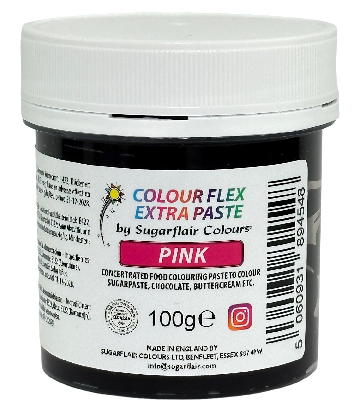 Pink Food Colouring Paste – Concentrated Dye for Baking, 100g