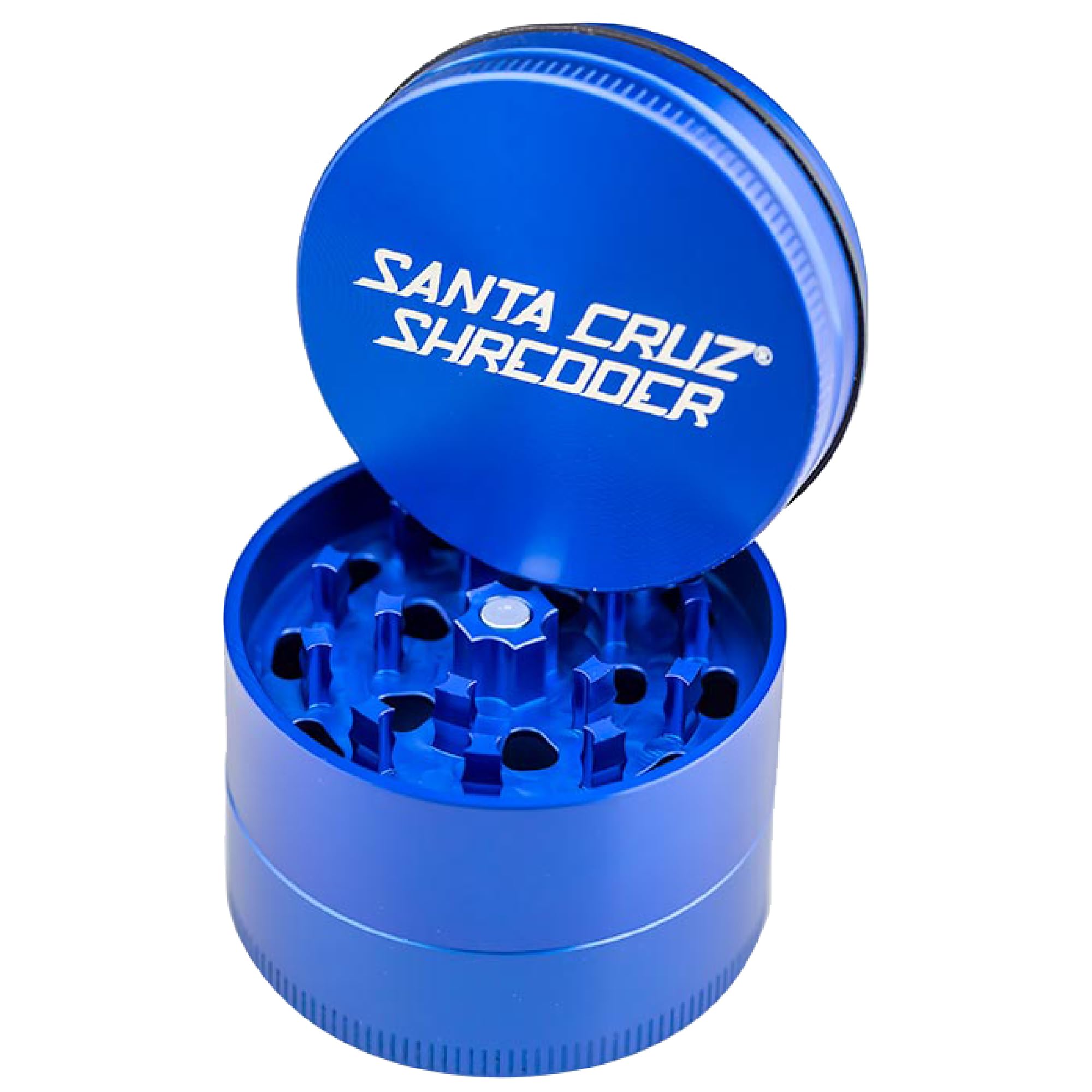 Santa Cruz Shredder 3-Piece Medium Herb Grinder | Blue Aluminum 2.125"