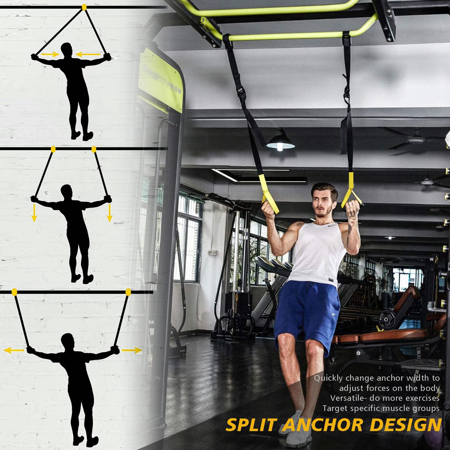 UONNER Suspension Trainer – Home Gym Resistance Straps for Full Body Workout