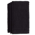 Creative Scents Cotton Fingertip Towels Set Black - 4 Pack - 11 x 18 Inches Decorative Small Extra-Absorbent and Soft Terry Towel for Bathroom - image 1