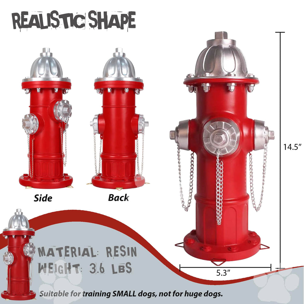 Prefdo Dog Fire Hydrant Pee Post – 14.5" Resin Puppy Training Statue