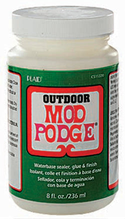 Mod Podge Outdoor Sealer, Glue and Gloss Finish - Clear, 236 ml Bottle