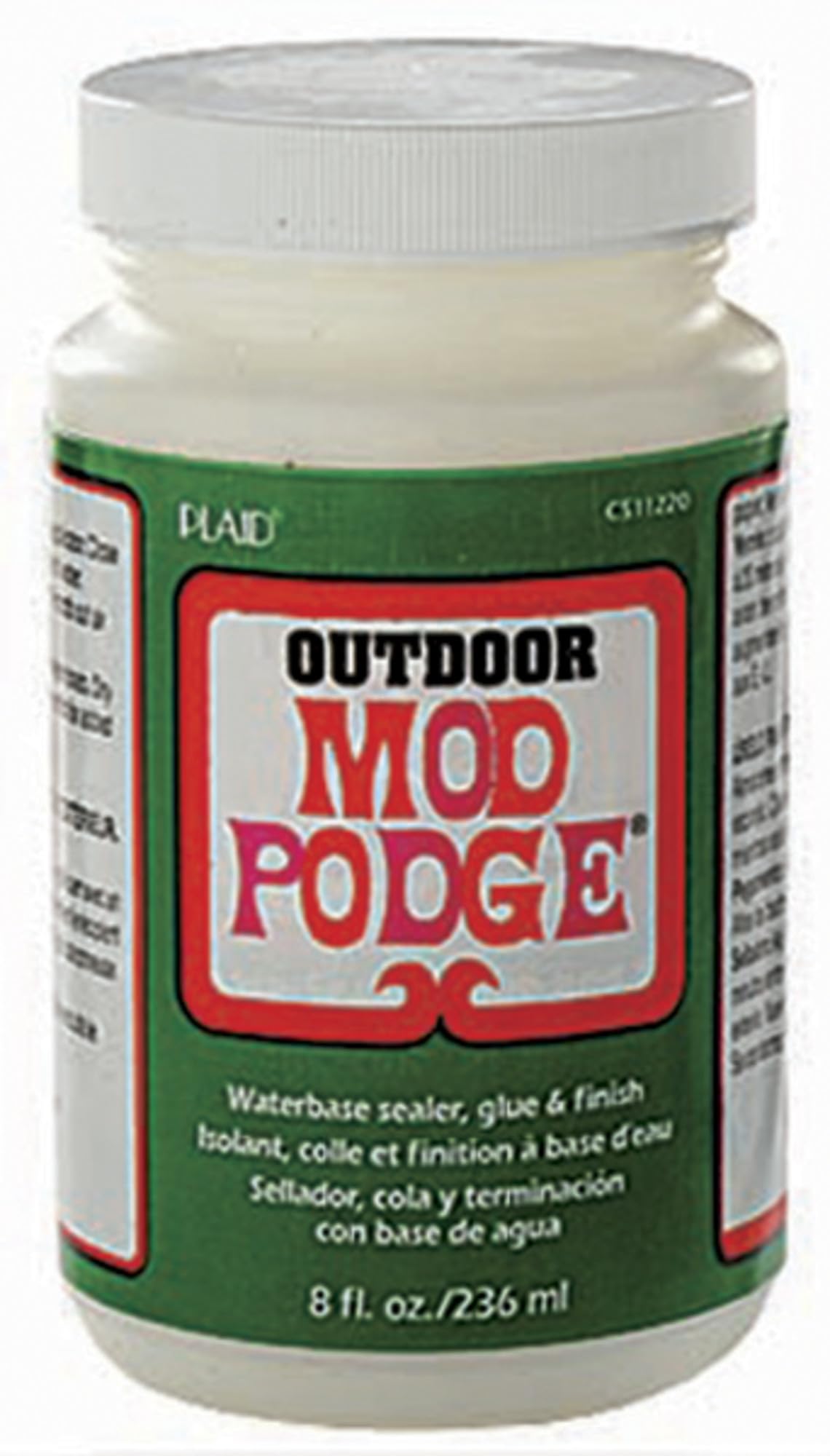 Mod Podge Outdoor Sealer, Glue and Gloss Finish - Clear, 236 ml Bottle