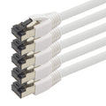 1aTTack.de Cat 8 Ethernet Cable - 3m White 40Gbps 2000MHz LSZH (5 Pack)