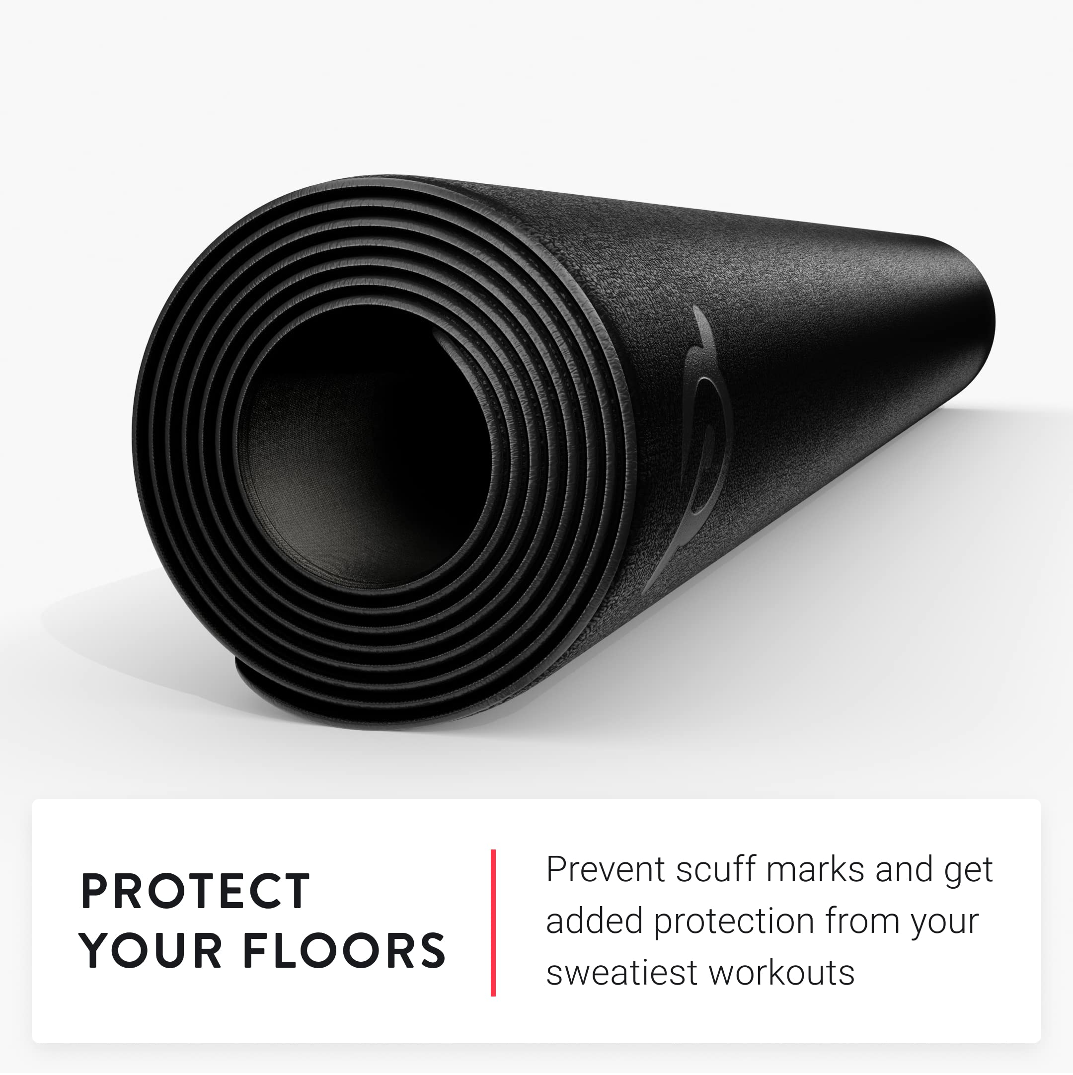 Peloton Bike Mat – 72 x 36 Inch Protective Floor Mat, 4mm Black