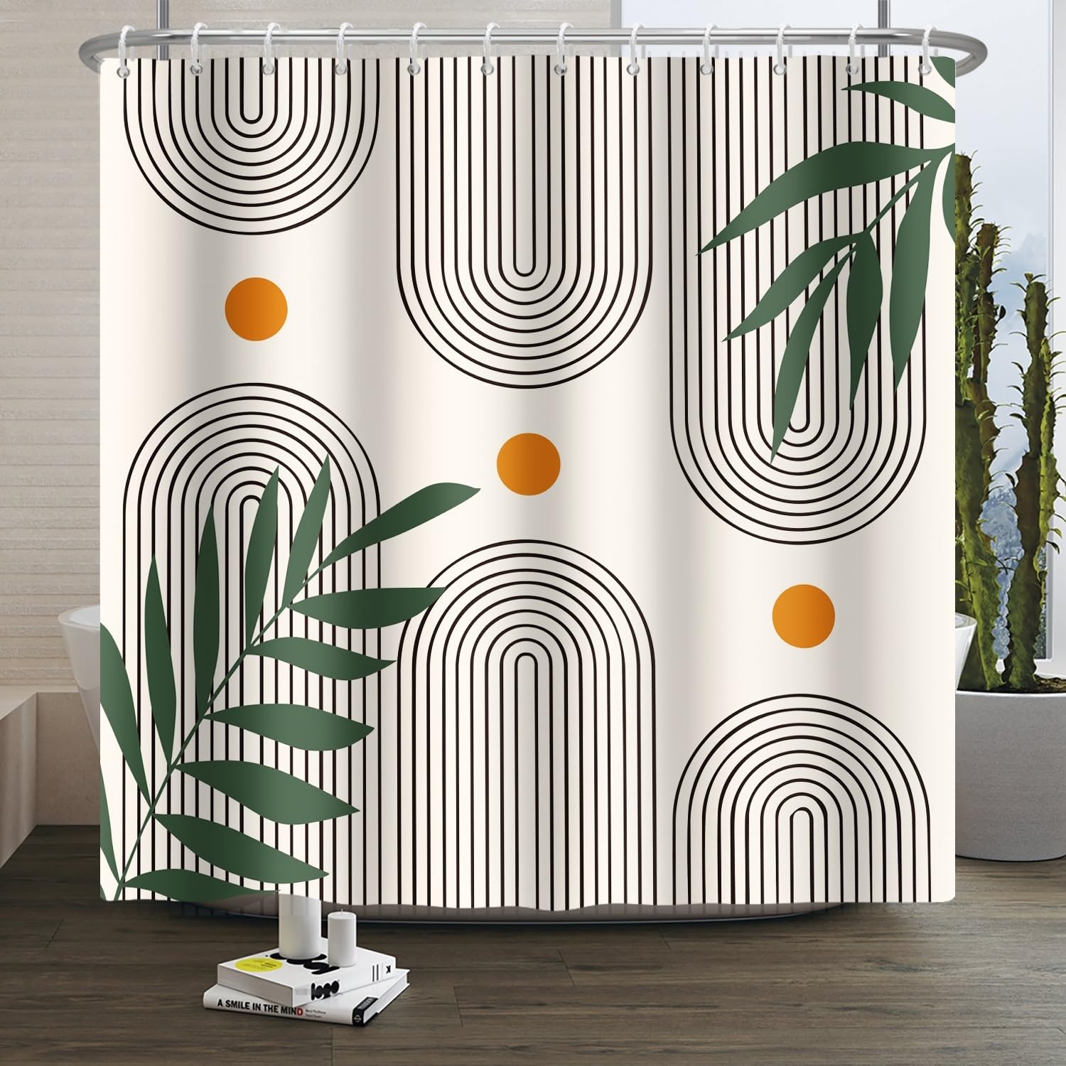 Jolof Store Boho Sun Shower Curtain | Waterproof Polyester Bathroom Decor